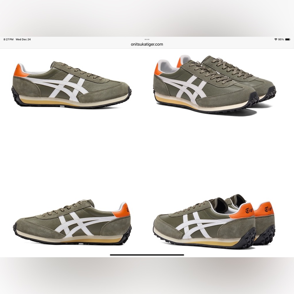 Onitsuka Tiger by Asics Olive and Orange Sneakers